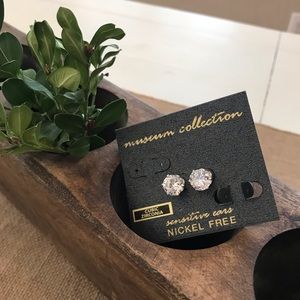 Sparkly Solitaire Earrings